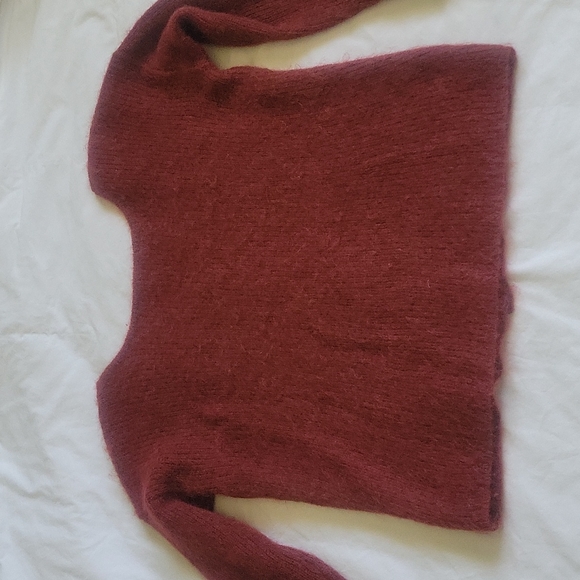 Sézane Barry Jumper / Cardigan in Burgundy size Medium - Picture 2 of 9